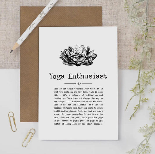 Yoga Enthusiast Greeting Card