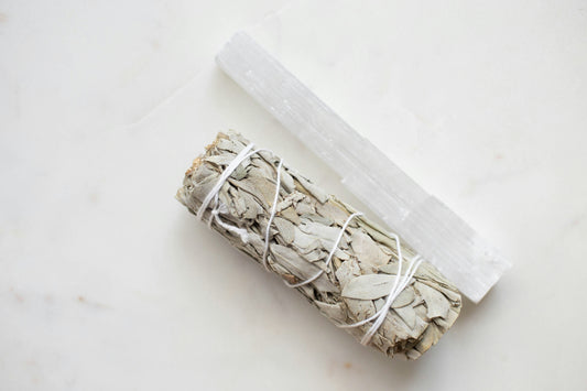 Selenite and White Sage