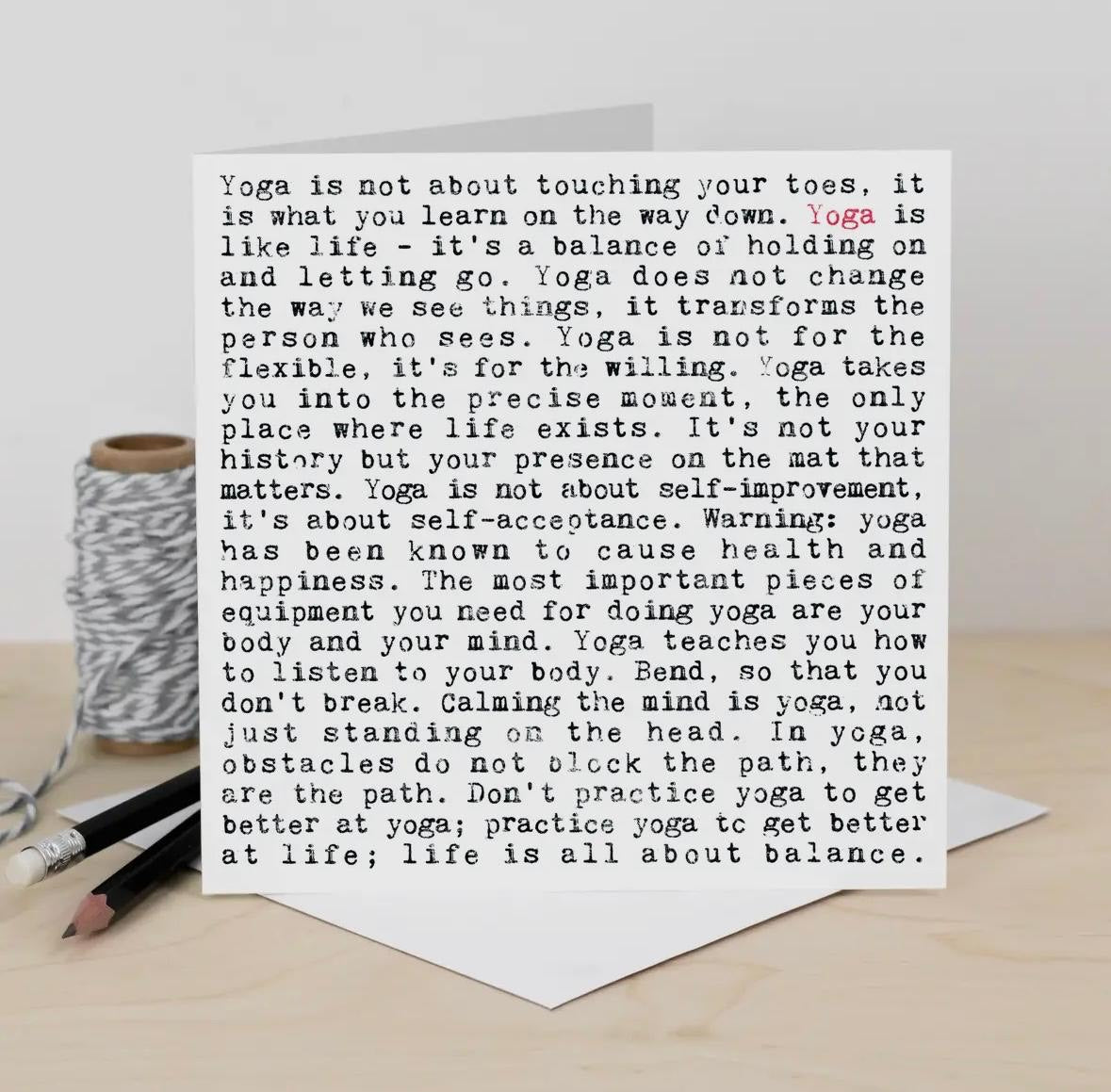 Yoga Enthusiast Greeting Card
